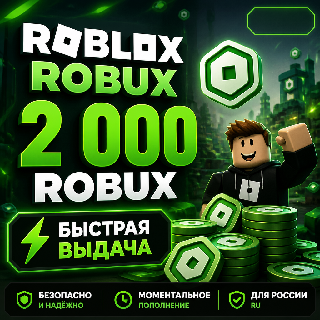 Roblox Robux 2000 RU — цифровая выдача для России