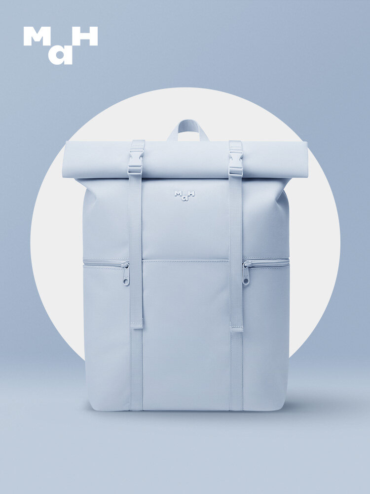 Рюкзак городской MaH Siro Rolltop 610D Вместительный мужской женский рюкзак для ноутбука путешествий учебы влагозащитный
