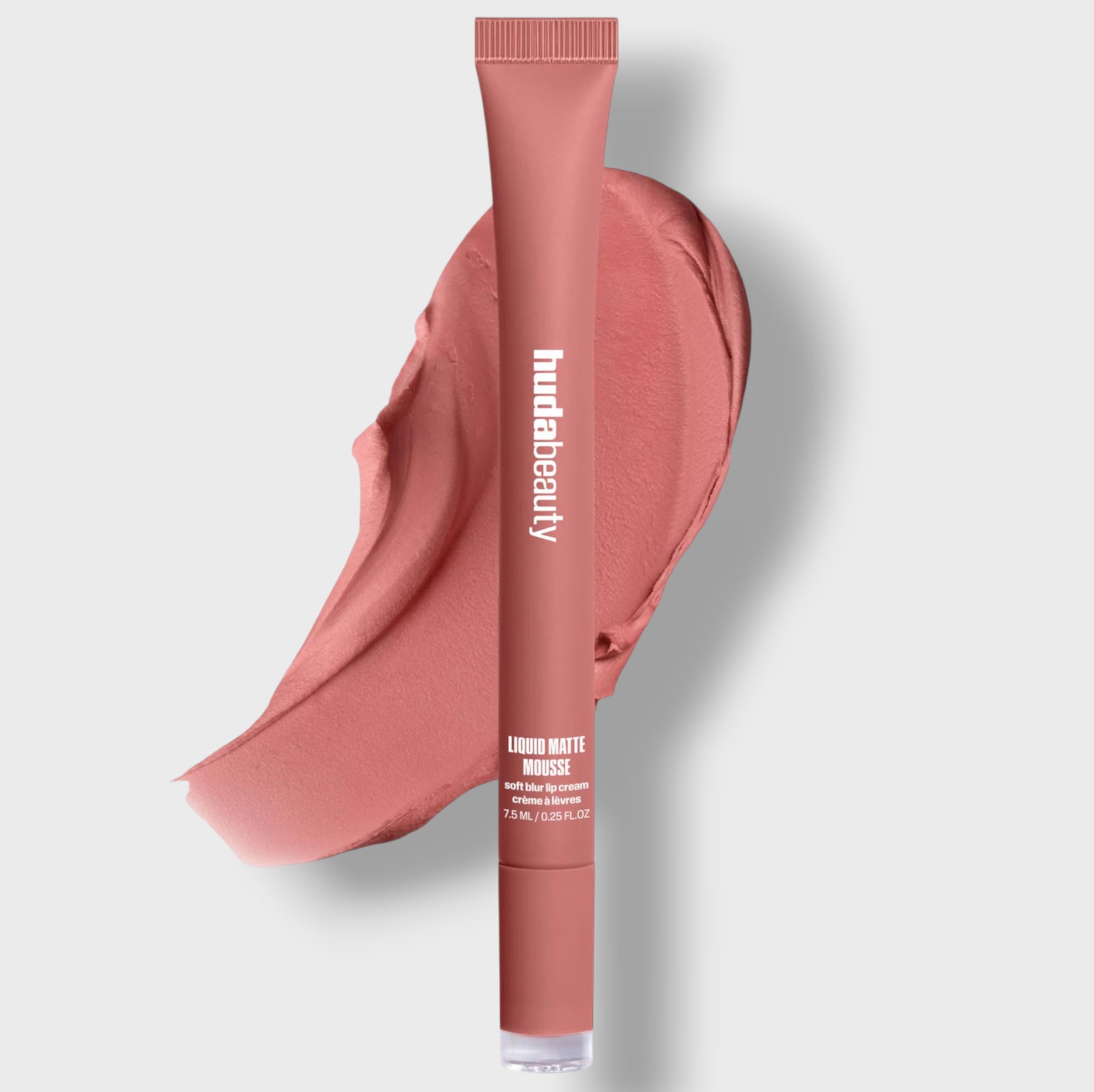 HUDA BEAUTY Матовая помада-мусс для губ Liquid Matte Mousse Soft Blur Lip Cream (Rosy Nude) 7.5 мл