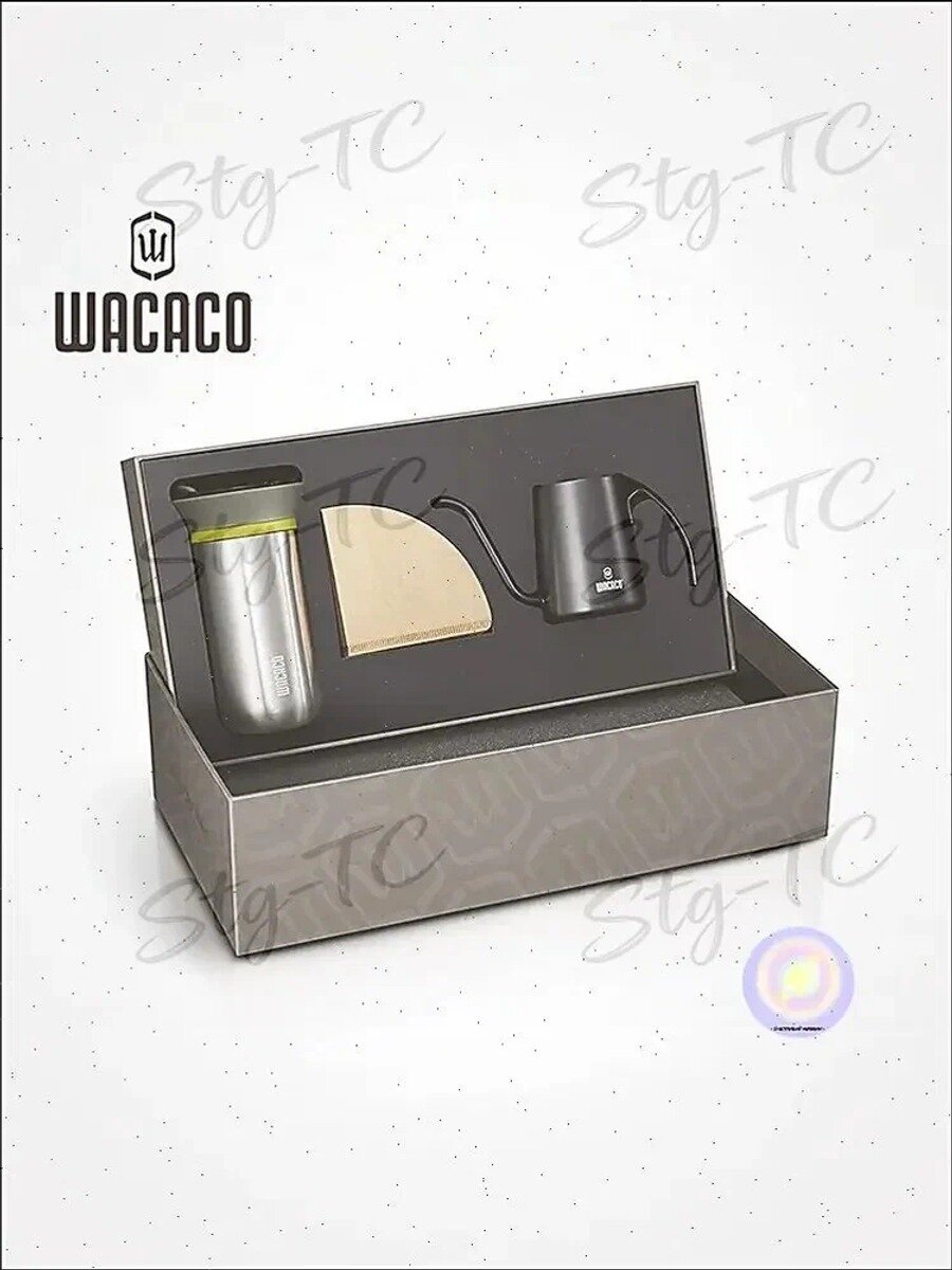 Набор для приготовления кофе Wacaco Cuppamoka с термокружкой и фильтром, черный