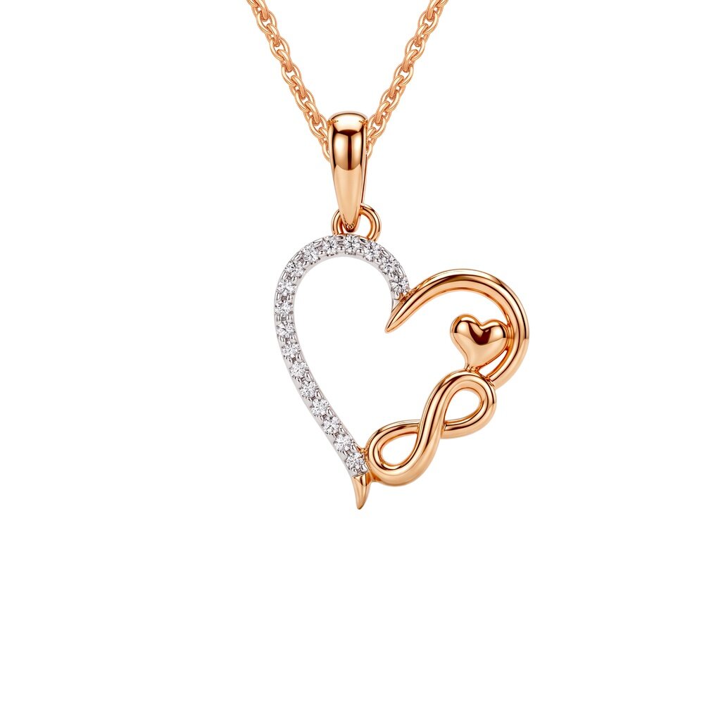 Подвеска 585GOLD, серебро, 925 проба, золочение, фианит