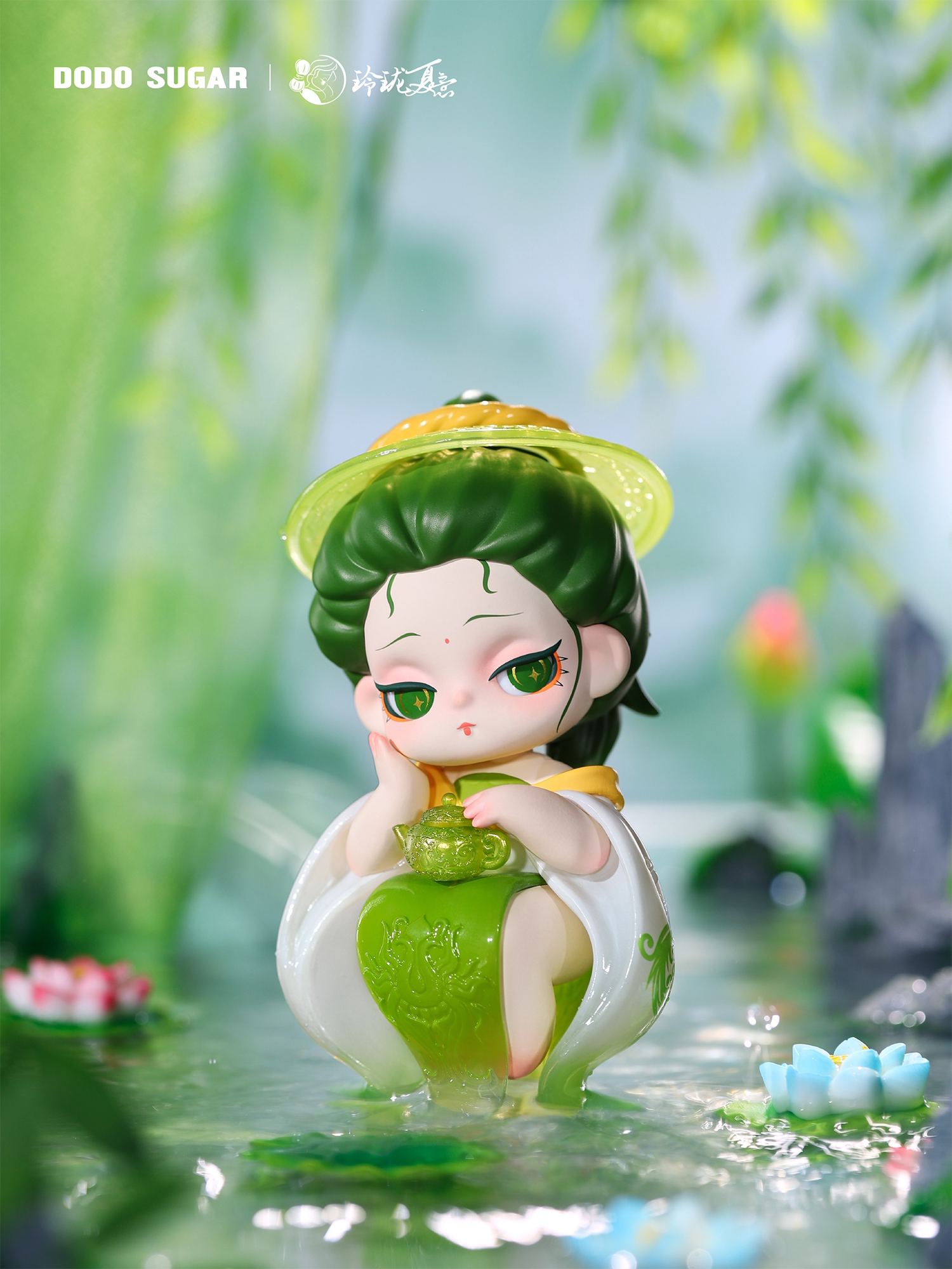 DODOSUGAR Linglong Summer Фигурка-ваза из нефрита с скрытым весенним мотивом (Подтверждено)