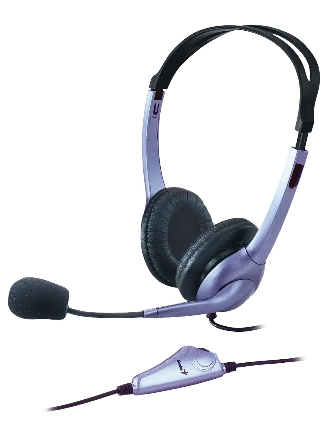 Компьютерная гарнитура с микрофоном Genius HS-04S, разъем 3.5 мм, синий
