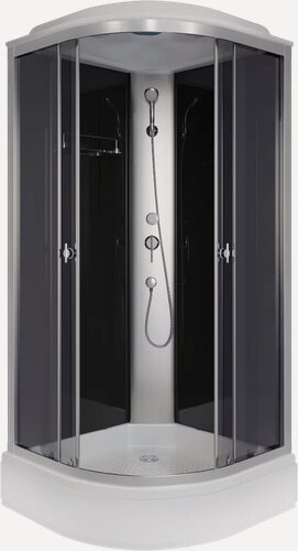 Изображение товара Душевая кабина Niagara Eco E90/26/TN стеклянная, 90x90, закрытая (с крышей), без гидромассажа, средний поддон, с вентиляцией, с функцией тропический душ