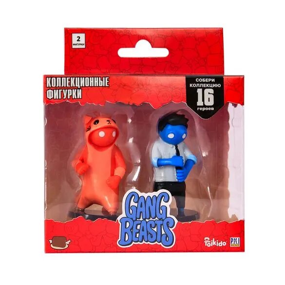 Gang Beasts в коробке с окном 2 шт. (красный и синий) GB2015-B