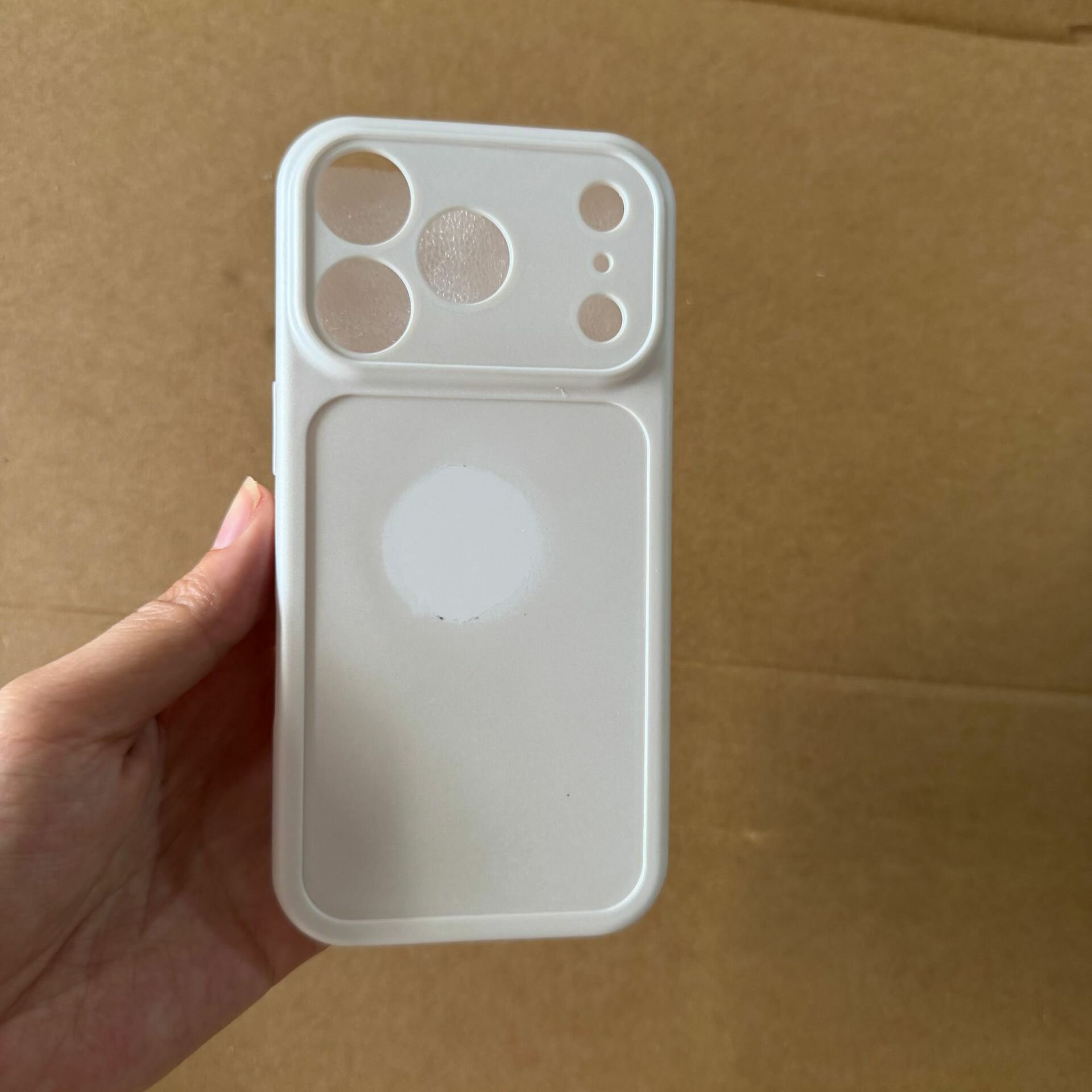 Чехол для iPhone 13 Pro Слоновая кость из жидкого силикона и прозрачного акрила, задняя крышка, DIY