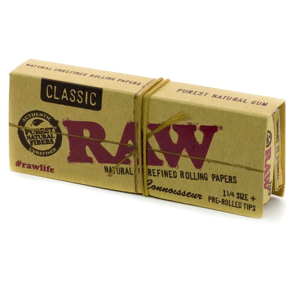 Бумага для самокруток Raw с Pre-Rolled Tips "Classic" 50 листов + 16 типс