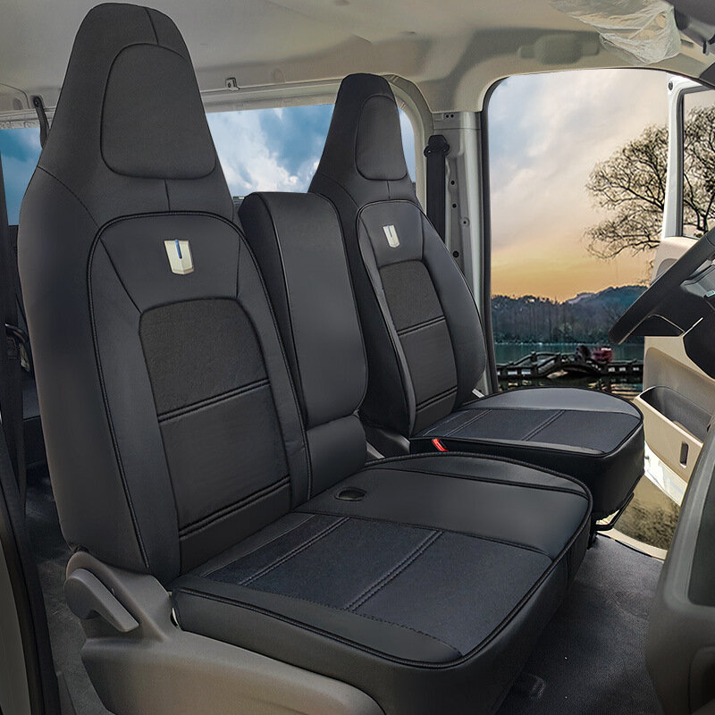 Полный чехол на сиденье для Geely Remote T9E H8E F3E T9M - Кожа черная Автотовары