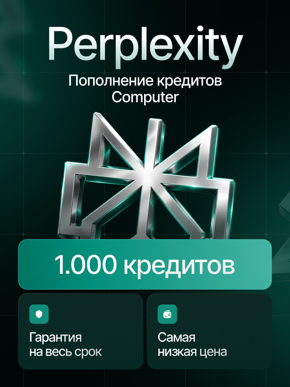 Perplexity AI — 1.000 кредитов (пополнение кредитов Computer) на Ваш аккаунт