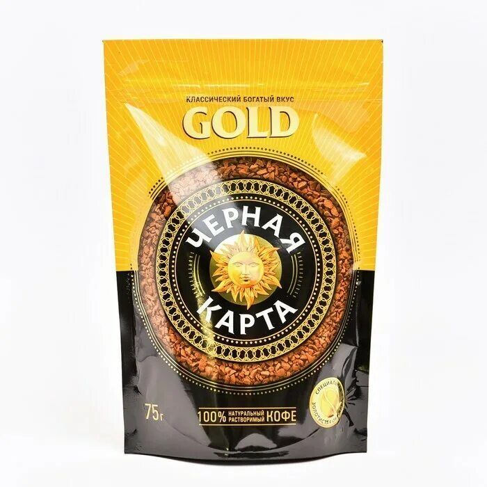 Кофе растворимый Черная Карта "Gold", 75 г