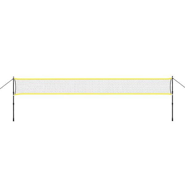DECATHLON Сетка для бадминтона Nils NT310, телескопические стойки, 600x60 см, желто-черный