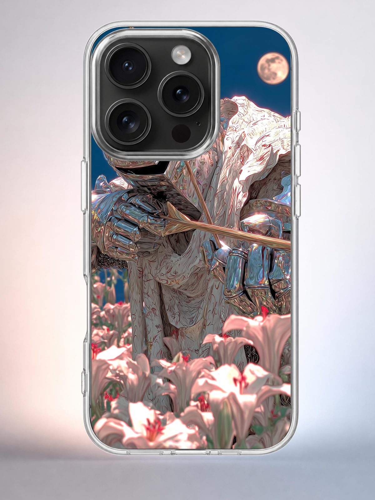 Чехол iPhone 15 Pro Фантастический воин Y2K Indie Sleaze