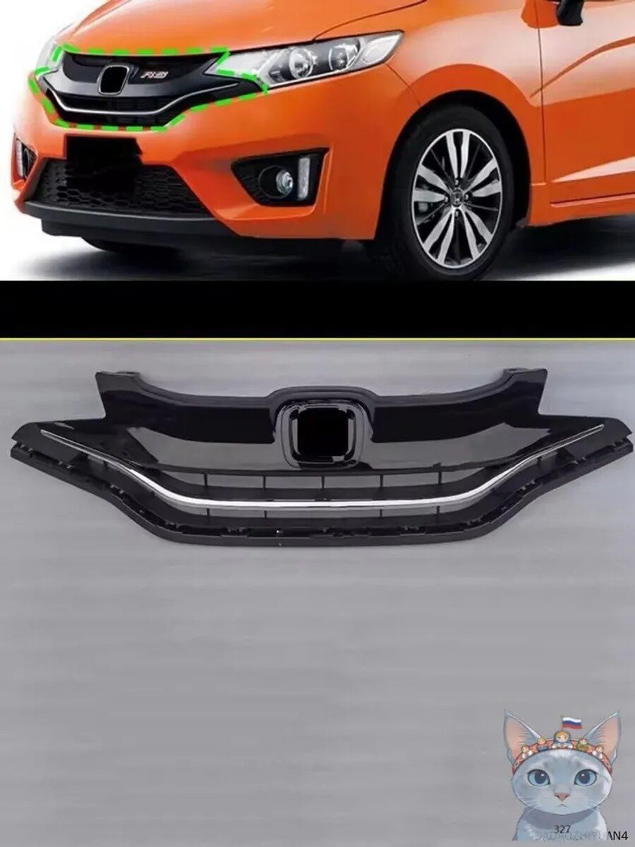 Решетка радиатора верхняя часть бампера сетка капота автомобиля для Honda fit 2014-2017
