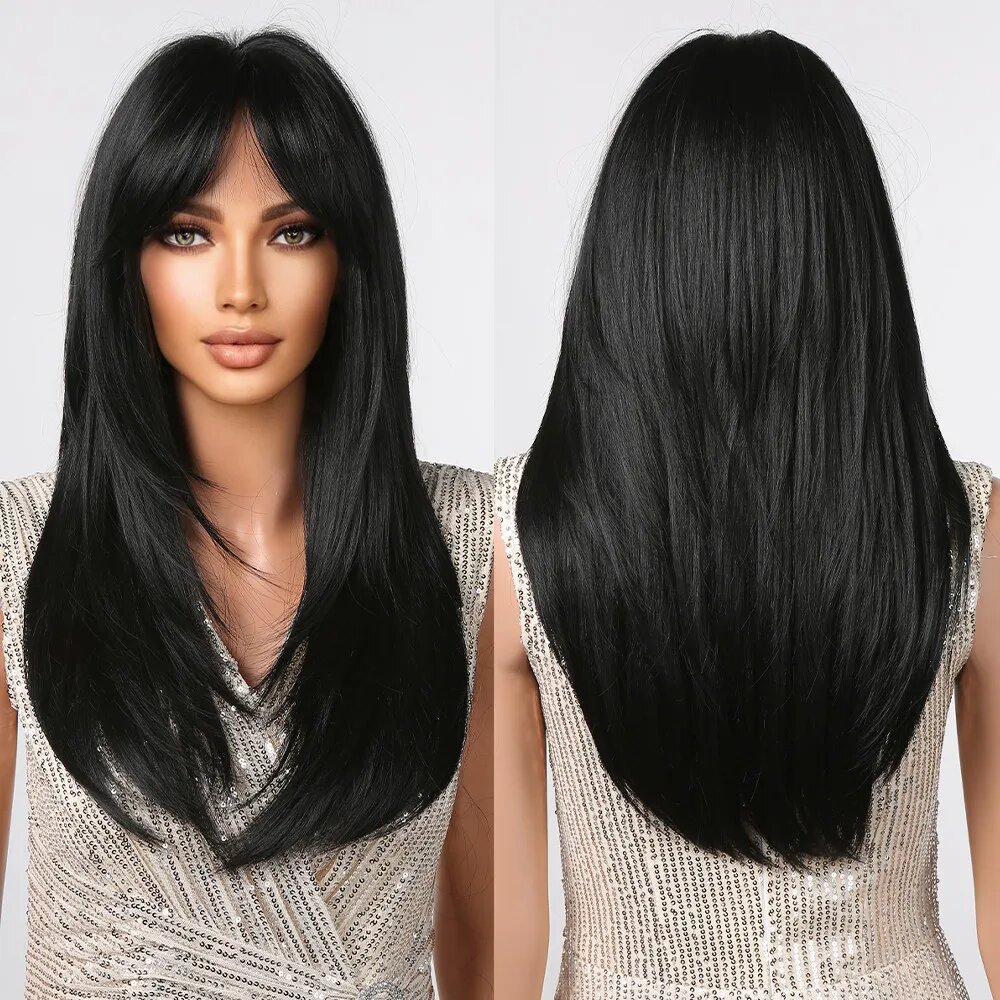 Прямой синтетический парик EASIHAIR смешанного коричневого цвета Wig-LC2068-8