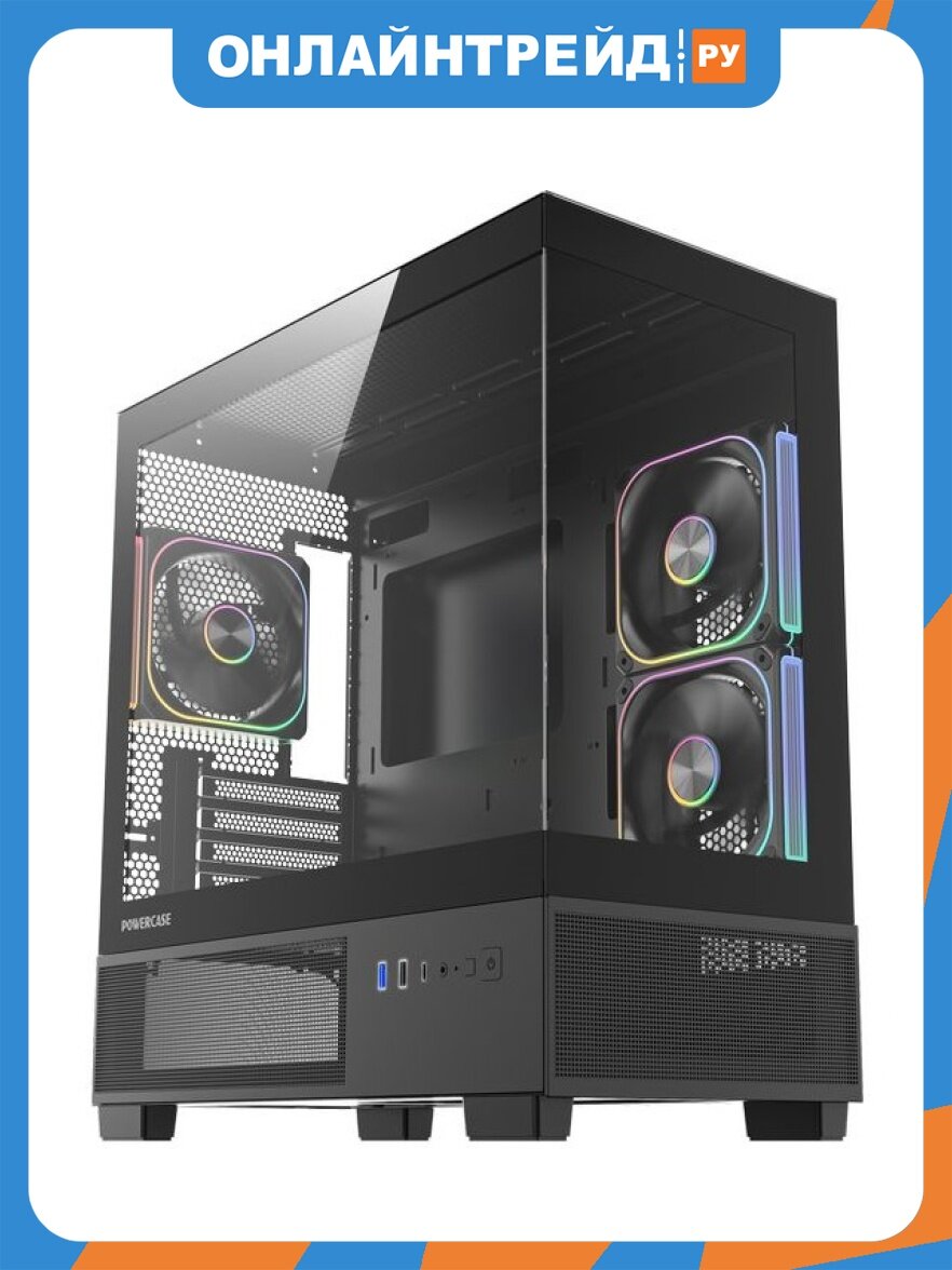 Корпус Powercase Vision Micro S4B V2, чёрный (CVMMSHBV2-A3)