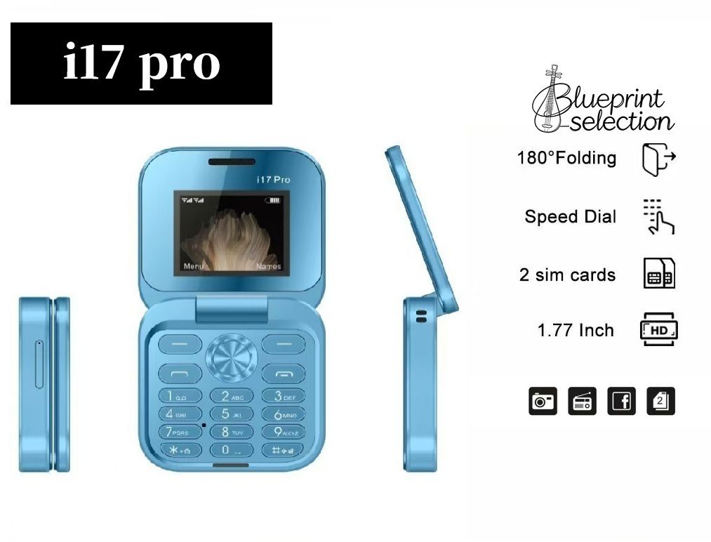 Мобильный телефон i17 pro, синий, голубой