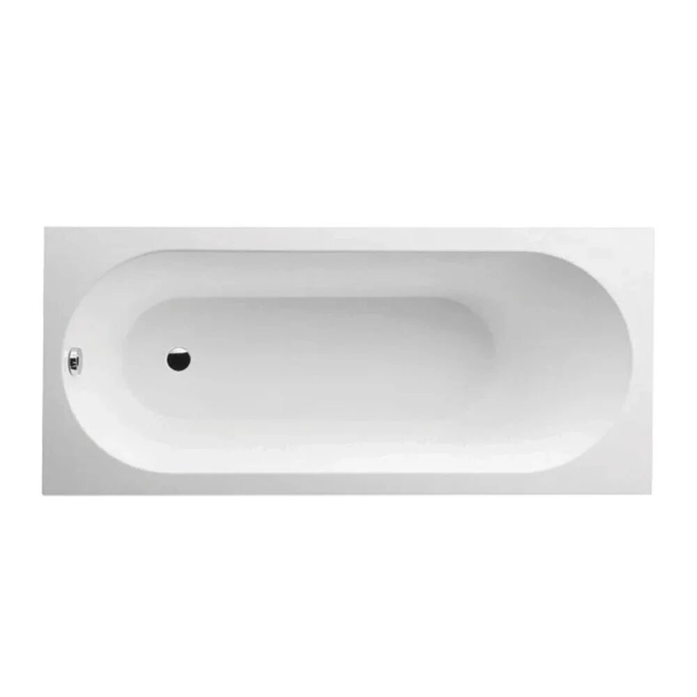 Акриловая ванна ALBA SPA 170x75, с каркасом, пристенная, белая, глянцевая, прямоугольная