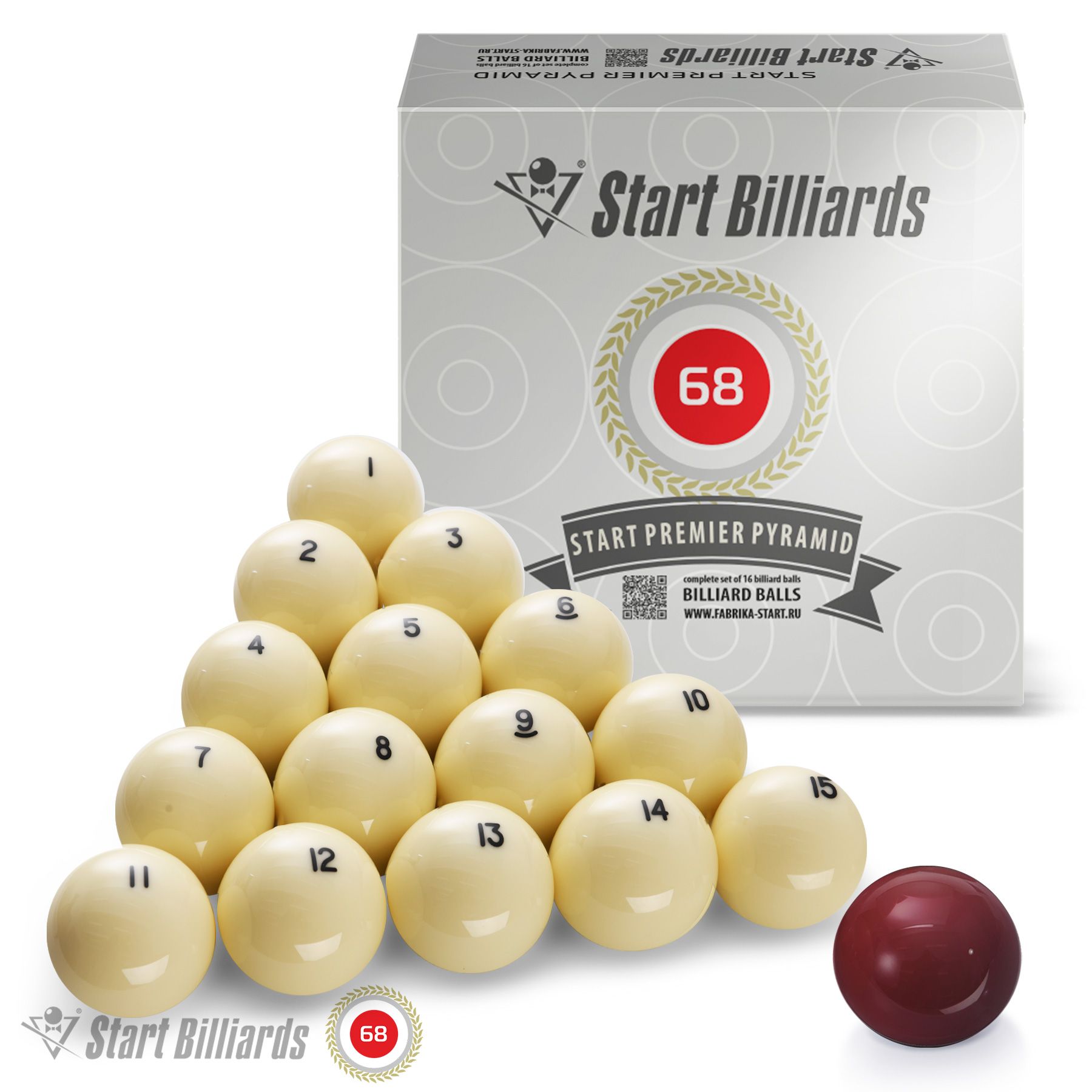 Шары для бильярда Start Premier Pyramid 68 мм