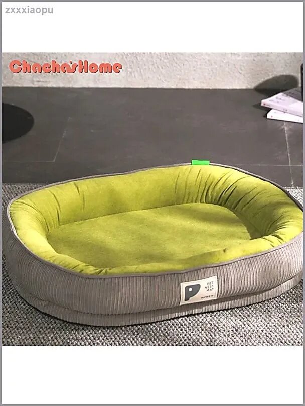 Chachashome Лежанка для кошек и собак премиум-класса с подушкой и съемным чехлом на молнии Мягкий ортопедический лежак для мелких, средних и крупных пород Легко чистить