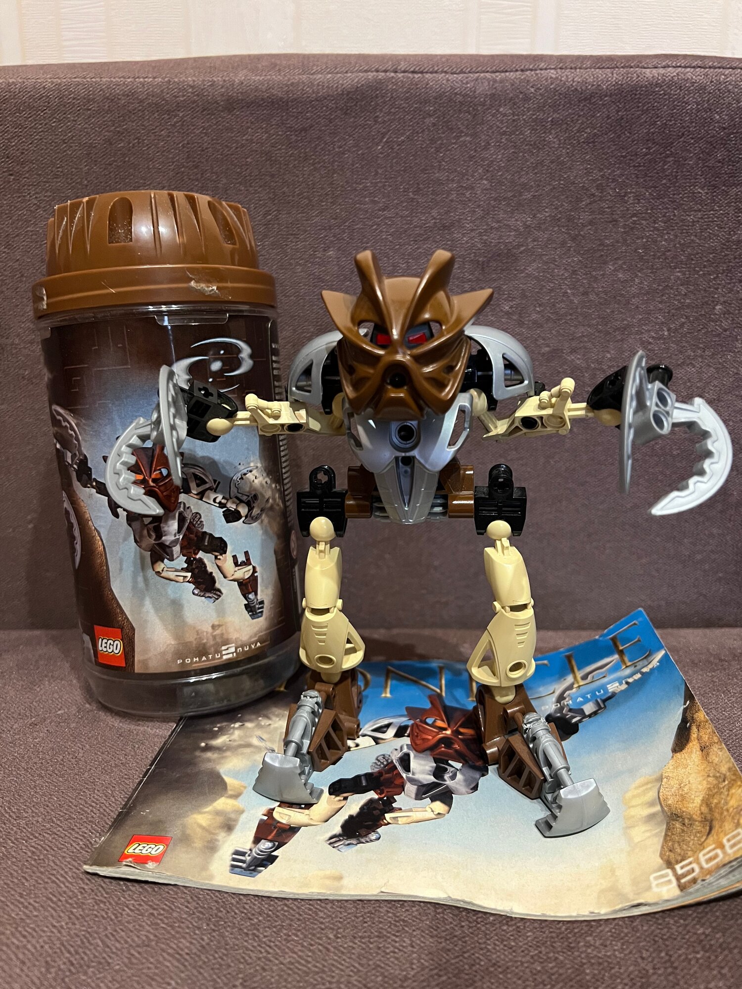 Коллекционная фигурка Pohatu Nuva, Lego Bionicle, оригинал, полная комплектация, 2002 год