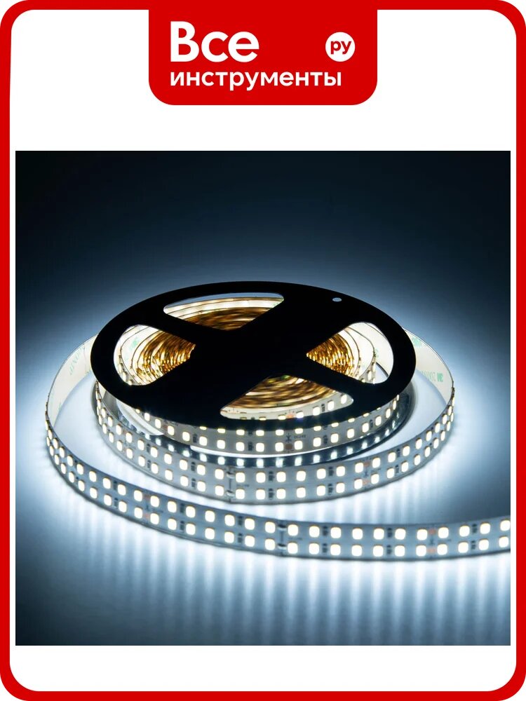 Светодиодная лента ELF 1400SMD диодов (2835), 24В, 5м, гипер, белый 6500-7000К ELF-1400SMD2835NWw-Hy24