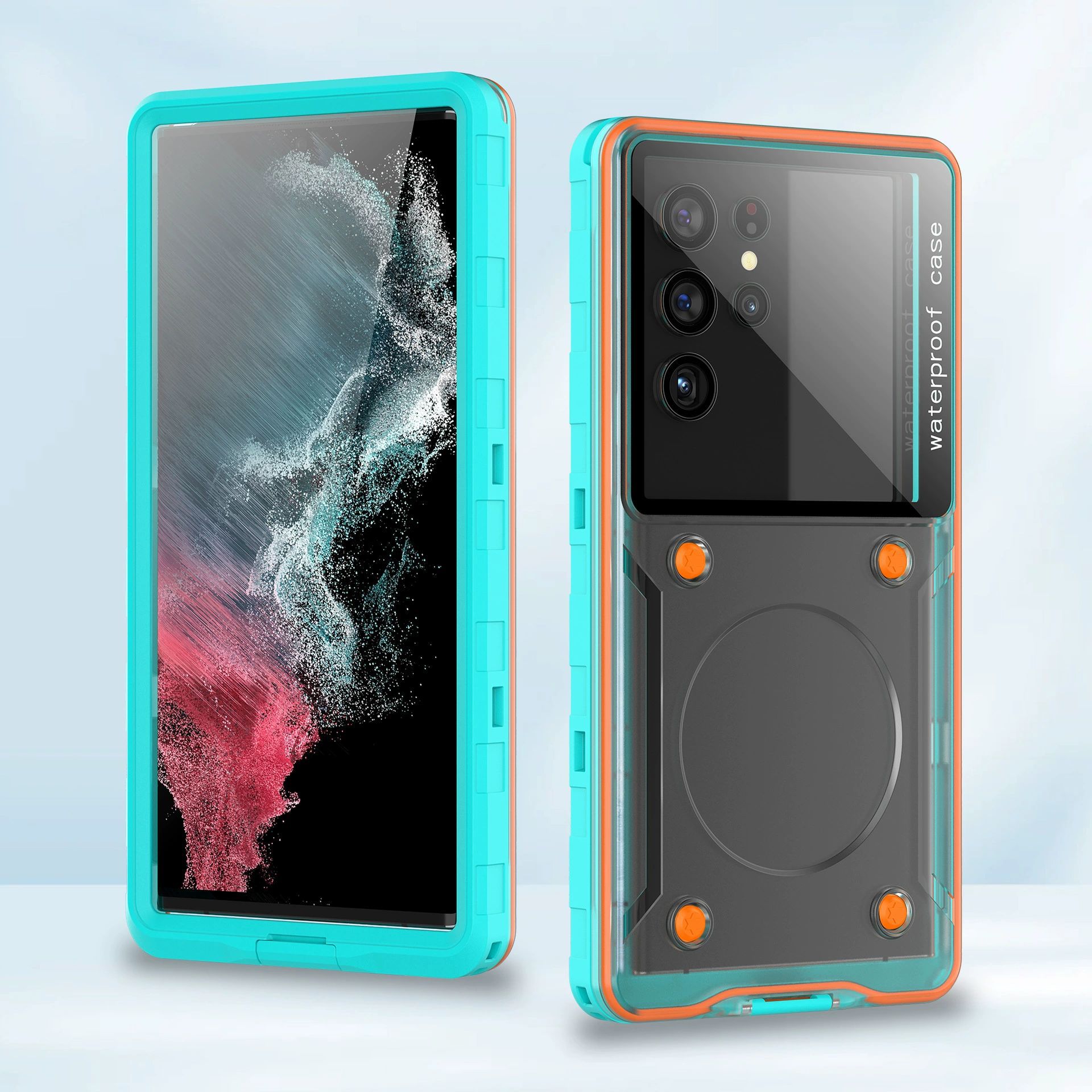 *Чехол для смартфона водонепроницаемый прозрачный для iPhone Samsung Huawei Xiaomi до 6.9 дюймов кейс(180*90*20mm)