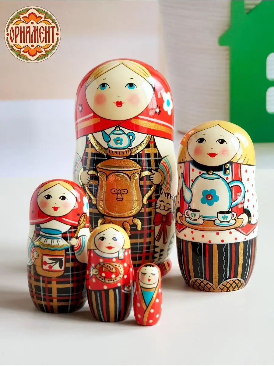 Матрешка деревянная детская развивающая игрушка 5 мест 11 см