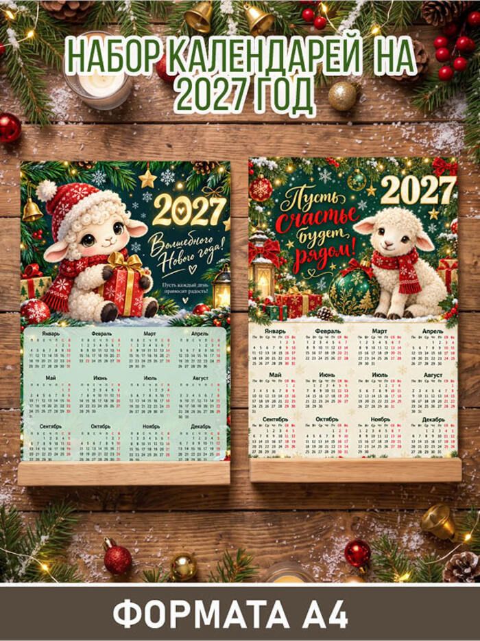Набор настенных календарей на 2027 год формата А4, 2 шт