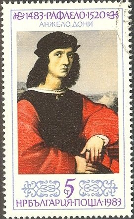 (1983-089) Марка Болгария "Аньоло Дони" Рафаэль, 500 лет II