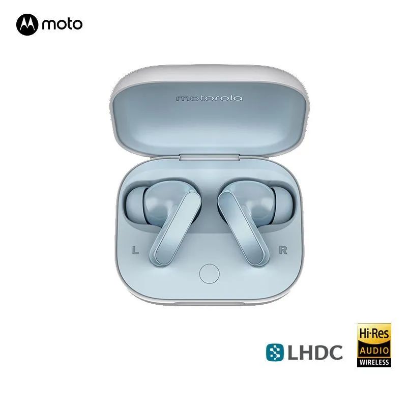 Motorola Наушники беспроводные с микрофоном, USB Type-C, хром