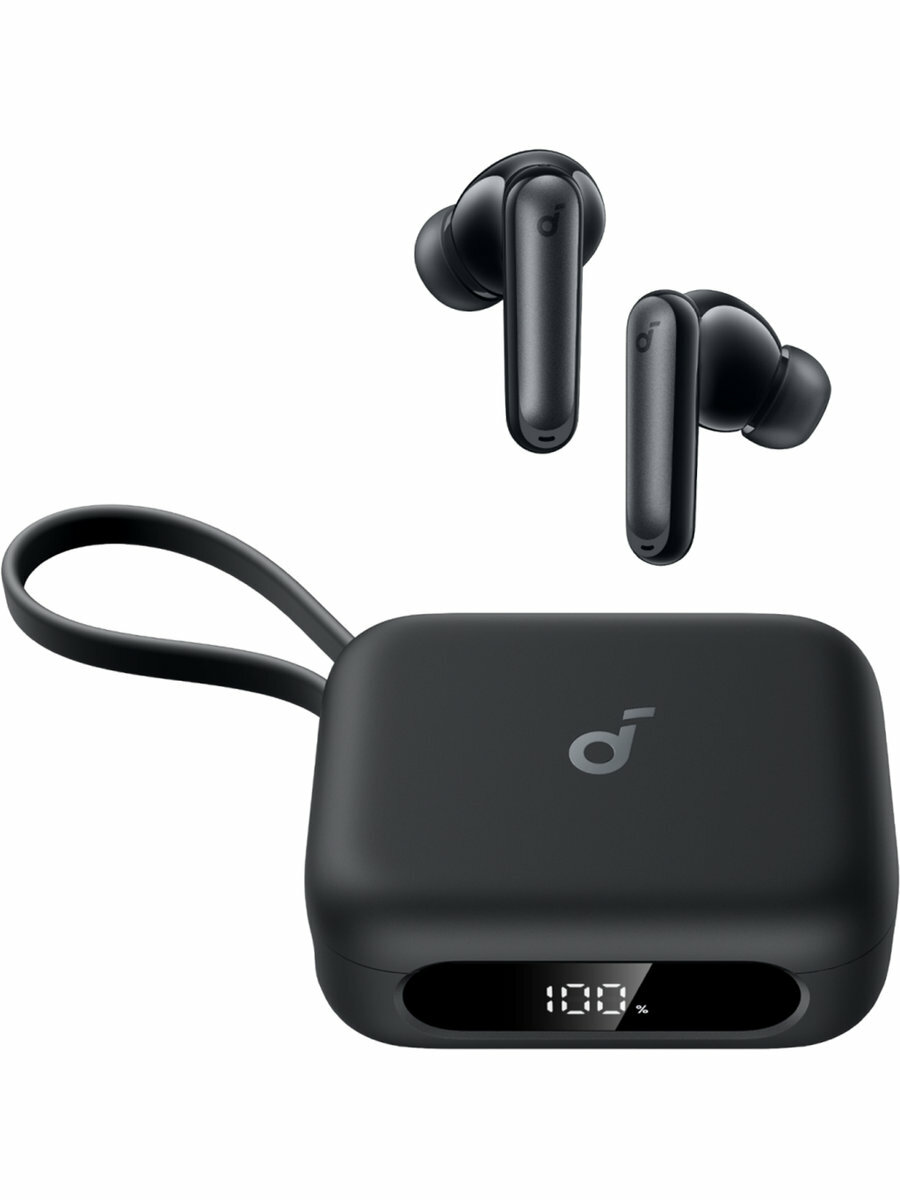 Наушники Soundcore P41i Чёрные из пластика, IP54. Быстрая зарядка