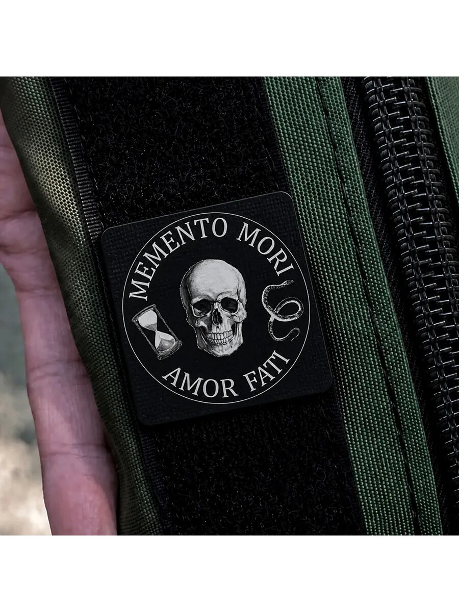 Патч Шеврон на липучке "Смерть Череп Скелет Memento Mori"