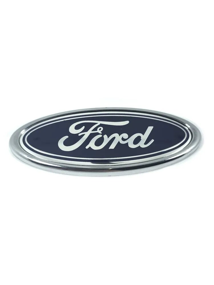 Эмблема FORD для автомобиля, синяя, ABS пластик, клеевое крепление
