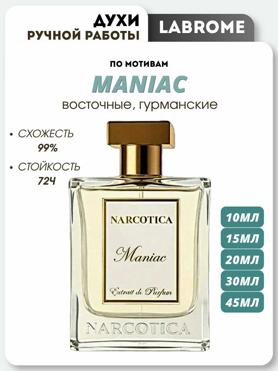 Maniac (Маниак) духи ручной работы с ароматом клубники и кокоса.