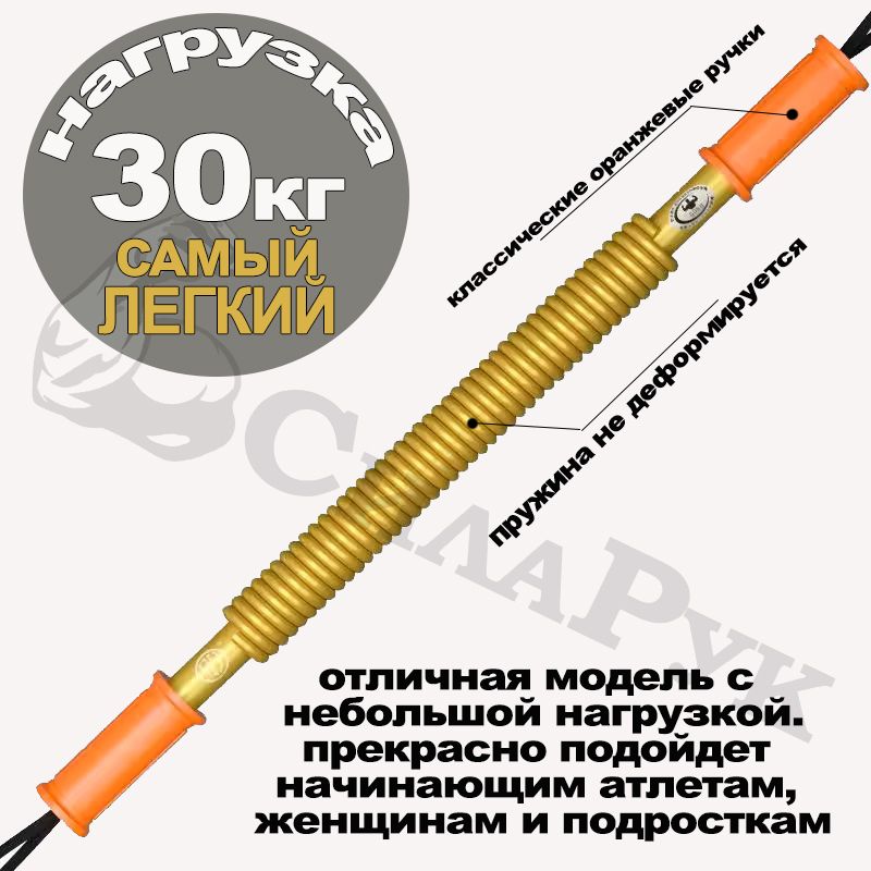 Профессиональный золотой твистер (gold power twister) 30кг/Эспандер кистевой /для рук /пружинный/