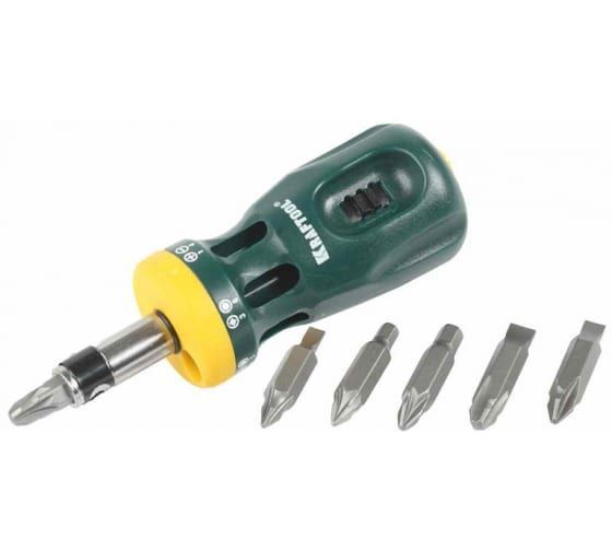 Реверсивная отвертка с битами BIT LOCK 12 в 1 KRAFTOOL 26161-H13