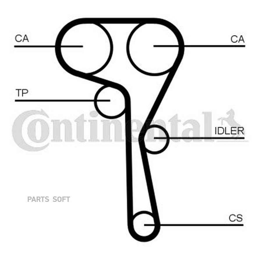 Комплект ремня ГРМ (с помпой) VW Golf VII, Passat B8, Tiguan / Audi A3, A4 / Skoda Octavia, Superb / от официального дистрибьютора, CONTINENTAL, артикул CT1167WP2PRO