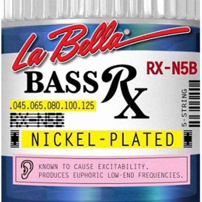 La Bella RX-N5B Комплект струн для 5-струнной бас-гитары 45-125