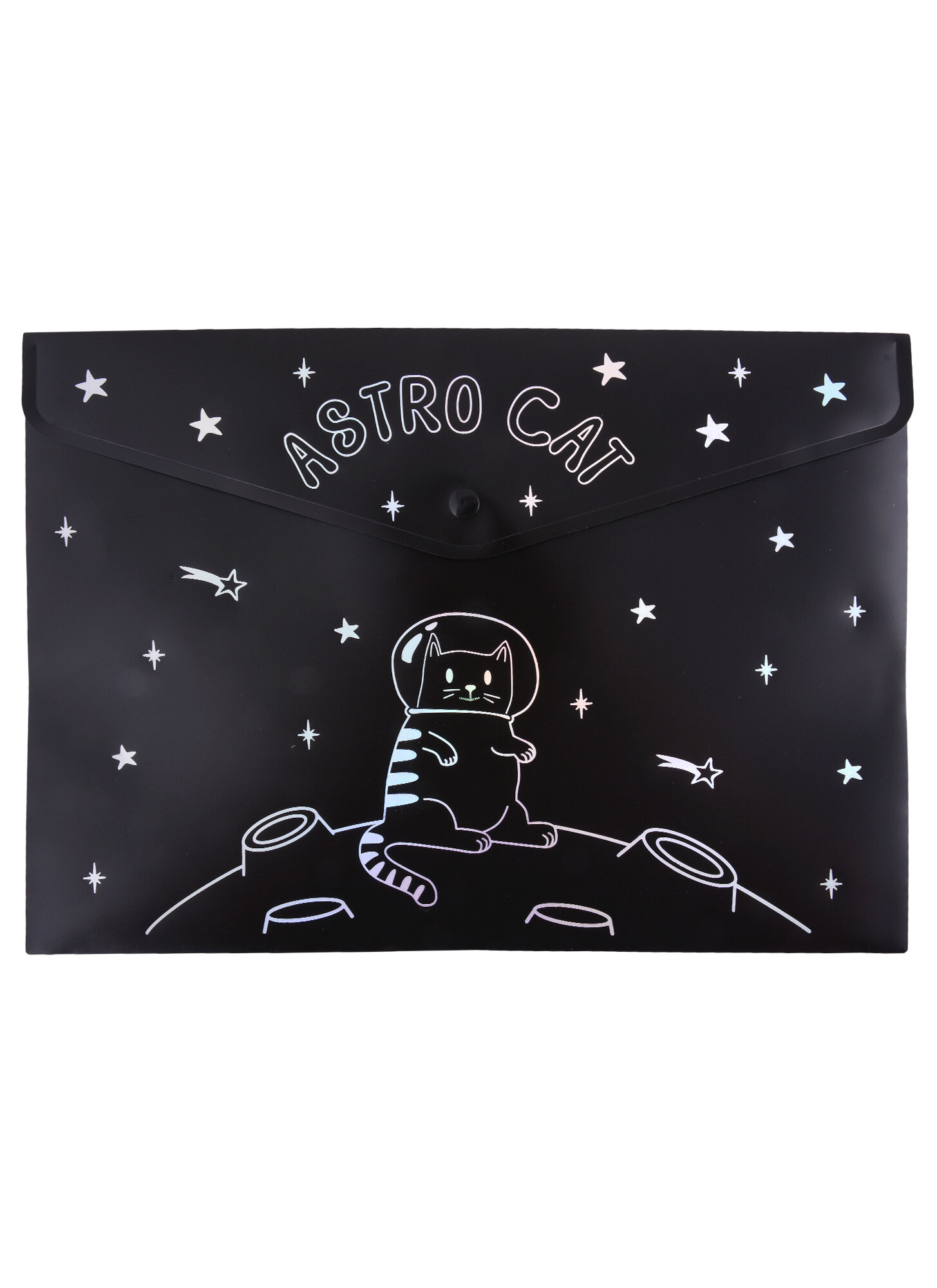 Папка -конверт «Astro cat» А4 на кнопке
