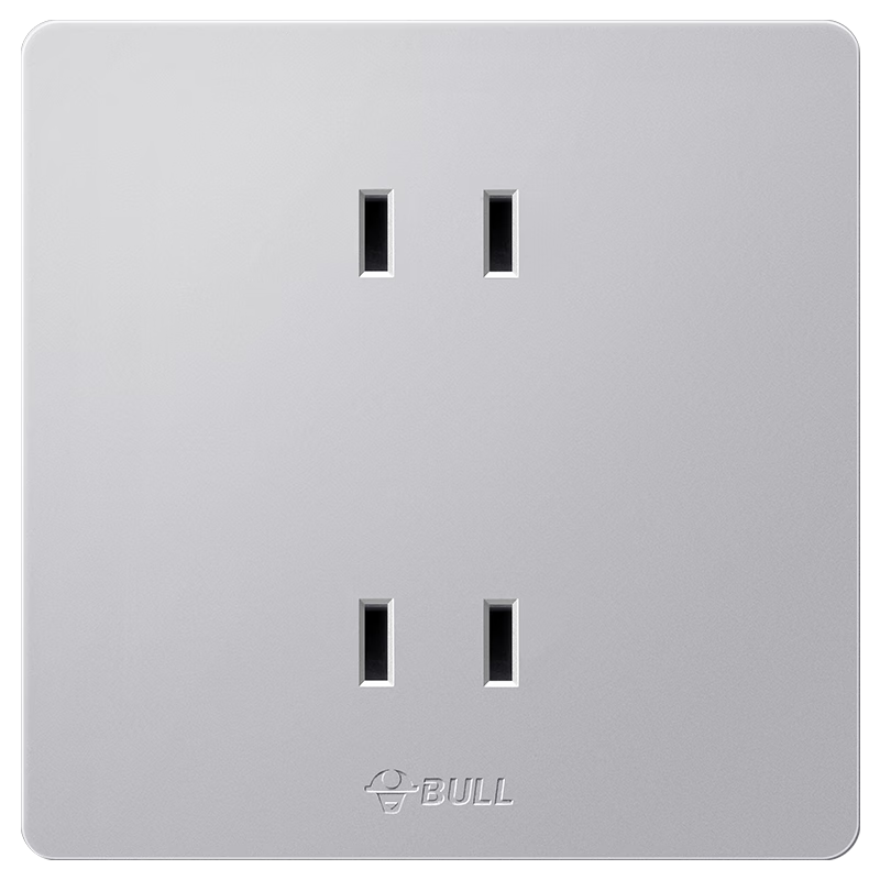 Розетка BULL G12 Series 10A 4-контактная 86 мм в белоснежном серебристом цвете Тип：Розетка на 10А с четырьмя гнездами
