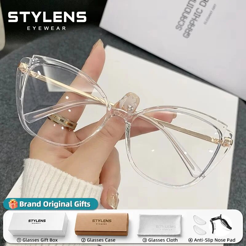 STYLENS Бабочка Очки для чтения с защитой от синего света C9-Transparent, -300