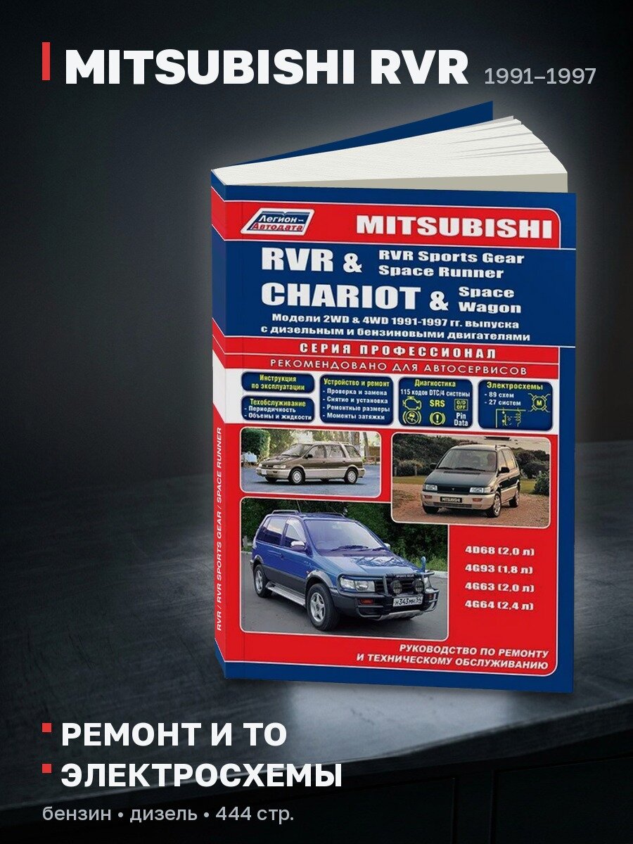 Книга: MITSUBISHI RVR / RVR SPORTS GEAR / SPACE RUNNER (б , д) 1991-1997 г. в, рем, экспл, то | Легион-Aвтодата