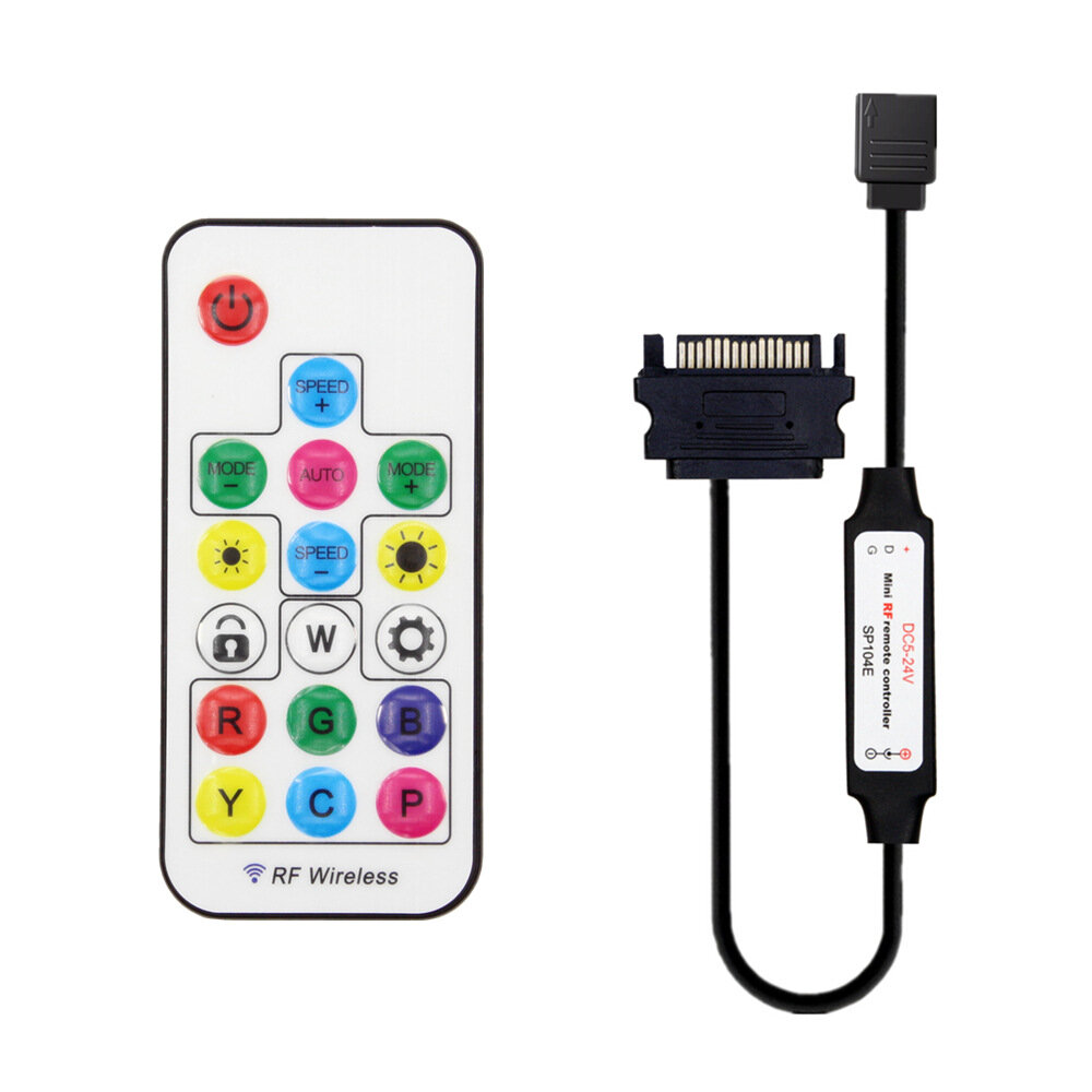 5V ARGB SATA Источник питания с пультом управления для RGB LED лент