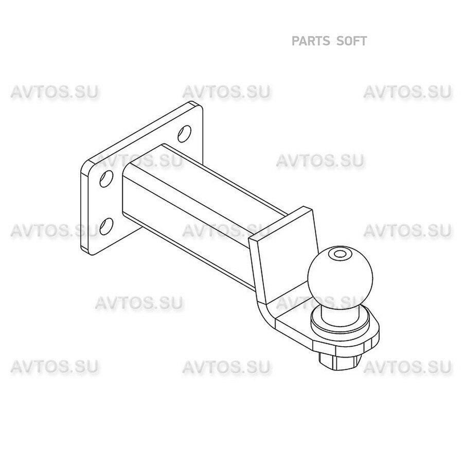 Устройство тягово-сцепное TOYOTA Land Cruiser без проводки AVTOS от официального дистрибьютора, AVTOS, артикул TY04