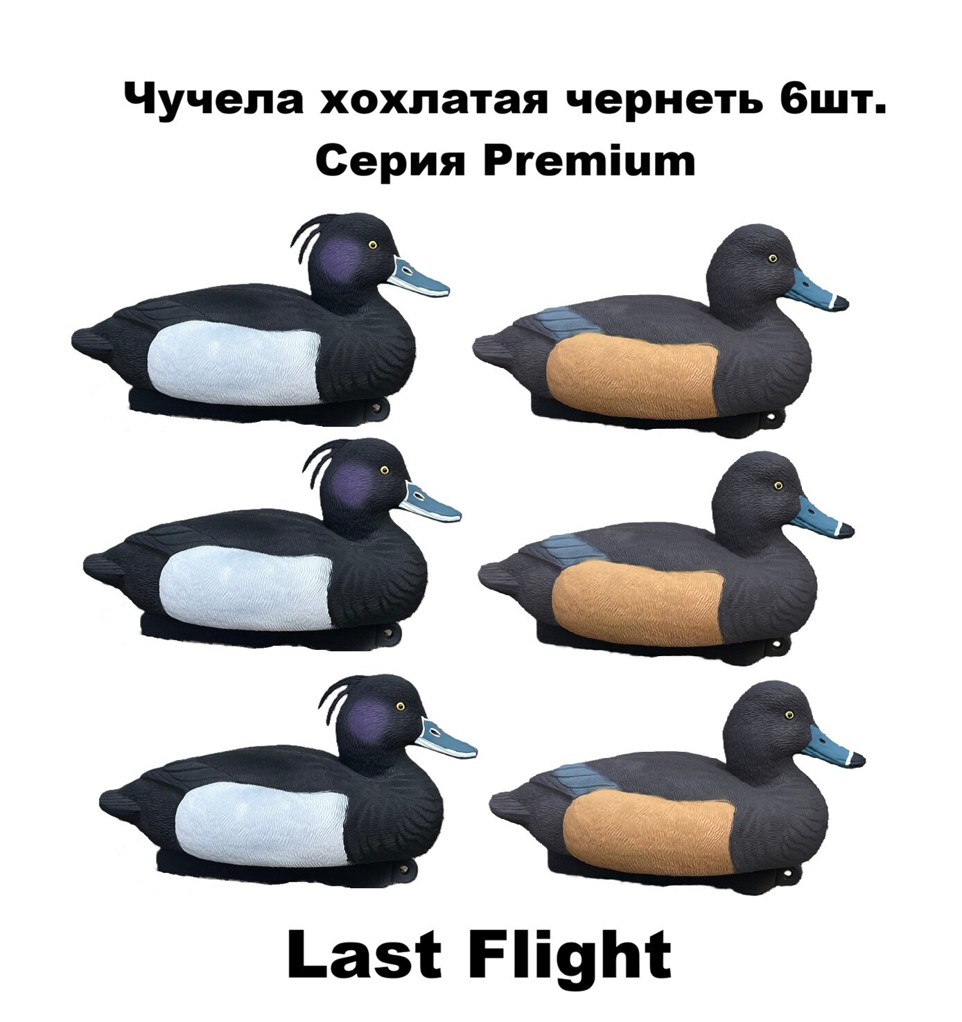Чучела Хохлатая Чернеть Last Flight Pro Version 6шт.