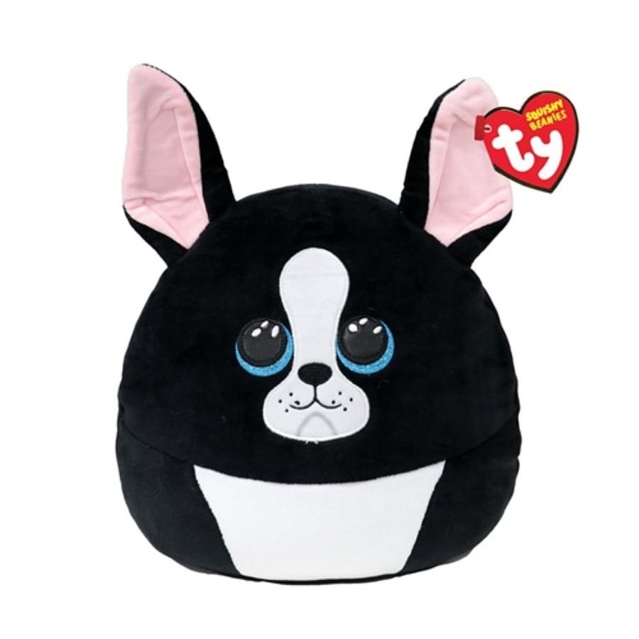 Мягкая игрушка Ty Squishy Beanies пёс Tink, черно-белый, 22 см