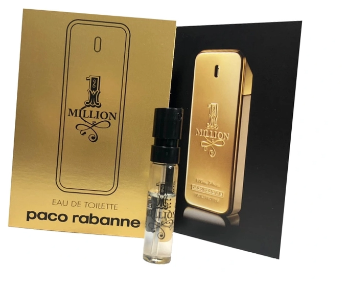 Стойкий аромат Paco Rabanne 1 Million пробник 1.5 / Туалетная вода Пако Рабан 1 Миллион миниатюра / Сэмпл парфюма