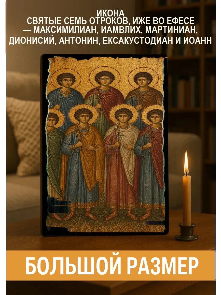 Икона семь отроков, иже во Ефесе: Максимилиан, Иамвлих, Мартиниан