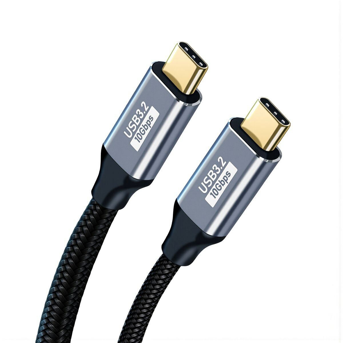 Кабель USB Type-C USB 3.2 10Gbps 100W длина 1 метр 4K передача видео чип E-Marker нейлоновая оплетка для ноутбуков