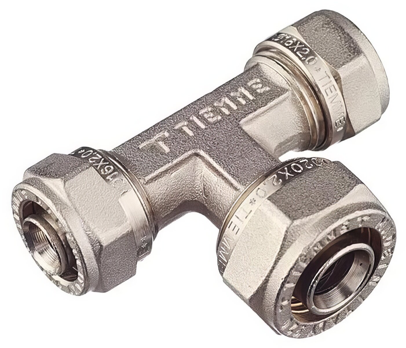 Тройник 16 обж(ц) х 20 обж(ц) х 16 обж(ц)